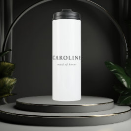 白モダンミニマルメイド・オブ・オーナー（花嫁付き添い人） タンブラー