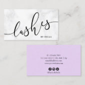 白モダンミニマル大理石 名刺 (正面/裏面)