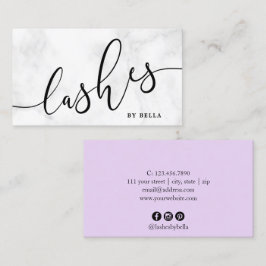 白モダンミニマル大理石 名刺