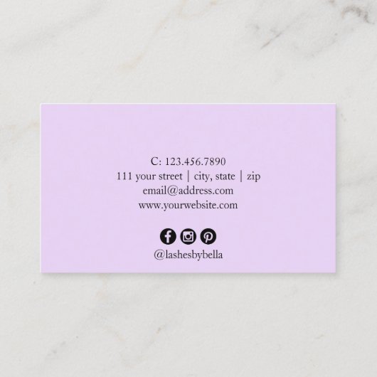 白モダンミニマル大理石 名刺 (裏面)