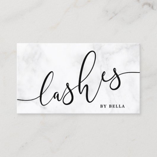 白モダンミニマル大理石 名刺 (正面)