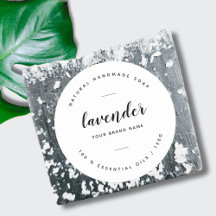 白モダンミニマル石鹸ラベル