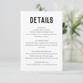 白モダンミニマル結婚の エンクロージャーカード (スタンド正面)