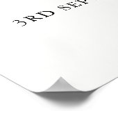 白モダンミニマル結婚歓迎の看板ポスター ポスター (角)