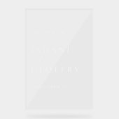 白モダンミニマル結婚色ウェルカムサイン アクリルサイン (正面)