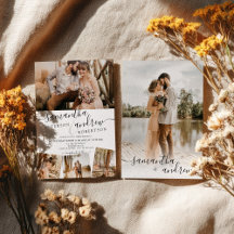 白モダンミニマル脚本5枚結婚写真