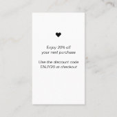 白モダンミニマル色お世話になっております 名刺 (裏面)