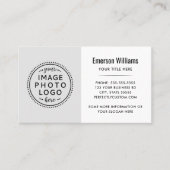 白モダンミニマル色と薄いグレーのロカスタムゴ 名刺 (正面)