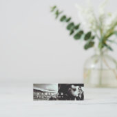 白モダンミニマル色写真広場 スキニー名刺 (スタンド正面)