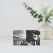 白モダンミニマル色写真広場 名刺 (スタンド正面)