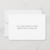 白モダンミニマル黒お願い サンキューカード (裏面)