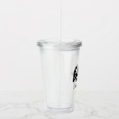 白モダンミニマル黒のHelloとYou名 アクリルタンブラー (右)
