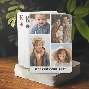 白モダンミニマル4フォトコラージュ – Chunky文字 トランプ