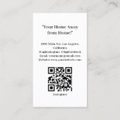 白モダン休レンタルQRコード 名刺 (裏面)