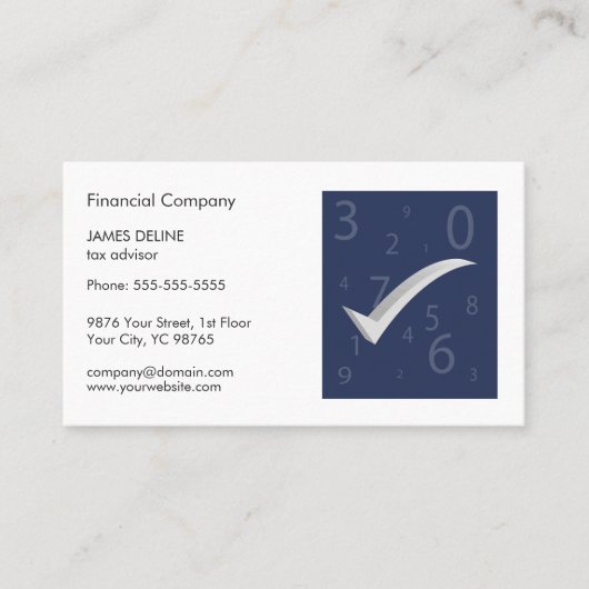 白モダン会計士 名刺 (正面)