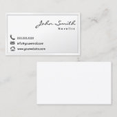 白モダン作家名刺 名刺 (正面/裏面)