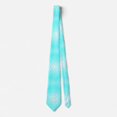 白モダン光ティール（緑がかった色）ライトグリーンかわいい ネクタイ (正面)