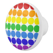 白モダン円にMCMセラミッポップ・アートのクノブの虹 セラミックノブ (右)