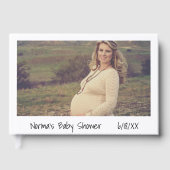 白モダン写真ベビーシャワー ゲストブック (正面)