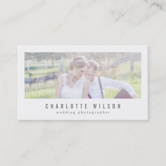 白モダン写真家の写真 名刺 (正面)