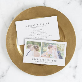 白モダン写真家2枚 名刺