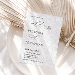 白モダン写結婚真 招待状<br><div class="desc">ミニマエレガントリストシンプルと結婚式の招待モダン、デザインに関する支援のためzazzleを介してお願い</div>