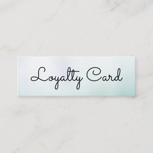 白モダン勾配美しいサロン ロイヤリティカード (正面)