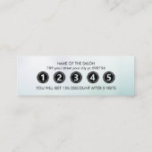 白モダン勾配美しいサロン ロイヤリティカード (裏面)