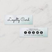 白モダン勾配美しいサロン ロイヤリティカード (正面/裏面)
