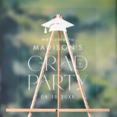 白モダン卒卒業パーティー歓迎サイン アクリルサイン (ニュートラル)