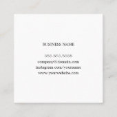 白モダン印エレガント刷クラフトコンサルタント スクエア名刺 (裏面)