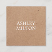 白モダン印エレガント刷クラフトコンサルタント スクエア名刺 (正面)