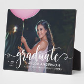 白モダン台大学院写真卒業 フォトプラーク (側面)