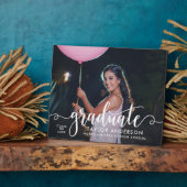 白モダン台大学院写真卒業 フォトプラーク (側面)