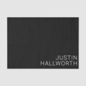 白モダン名（黒） 薄葉紙 (正面)