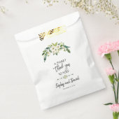 白モダン咲きフローラ手書き フェイバーバッグ (封をした状態)