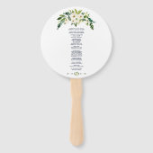 白モダン咲きフローラ結婚式 プログラム ハンドファン (裏面)