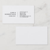 白モダン地白魅力的な名刺 名刺 (正面/裏面)