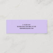 白モダン大理かわいらし石黒紫爪、 ネイルミニ スキニー名刺 (裏面)