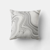 白モダン大理エレガント石パターン クッション (裏面)