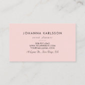 白モダン大理石とピンクのブロック名刺 名刺 (裏面)