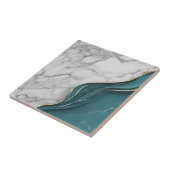 白モダン大理石と濃いティール(緑がかった色)と金ゴールド タイル (側面)