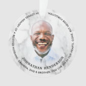 白モダン大理石の愛するメモリ写真の献上品 オーナメント (正面)