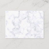 白モダン大理石の黒金ゴールド抽象芸術 エンクロージャーカード (裏面)