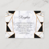 白モダン大理石の黒金ゴールド抽象芸術 エンクロージャーカード (正面)