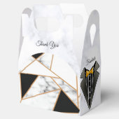 白モダン大理石の黒金ゴールド抽象芸術 フェイバーボックス (オープン)