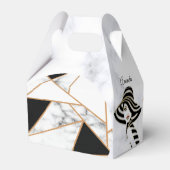 白モダン大理石の黒金ゴールド抽象芸術 フェイバーボックス (裏面サイド)