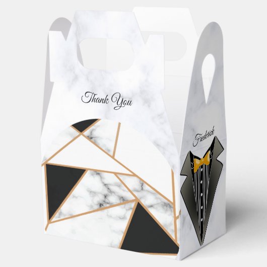白モダン大理石の黒金ゴールド抽象芸術 フェイバーボックス (オープン)