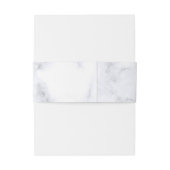 白モダン大理石の黒金ゴールド抽象芸術 招待状ベリーバンド (裏面例)