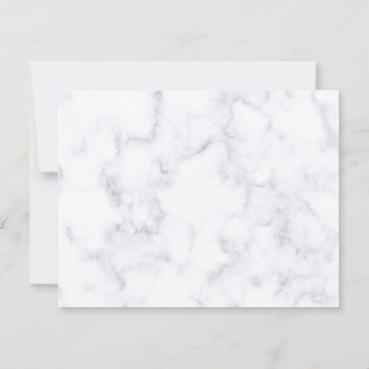 白モダン大理石の黒金ゴールド抽象芸術 招待状 (裏面)